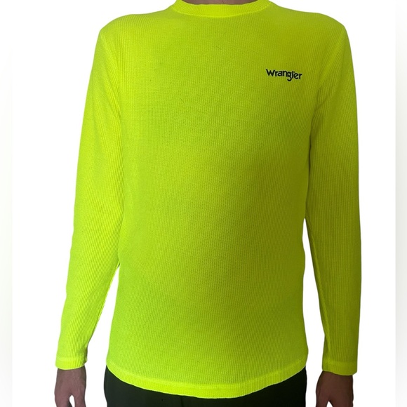 Men’s Wrangler Lime Green Thermal - Picture 4 of 6